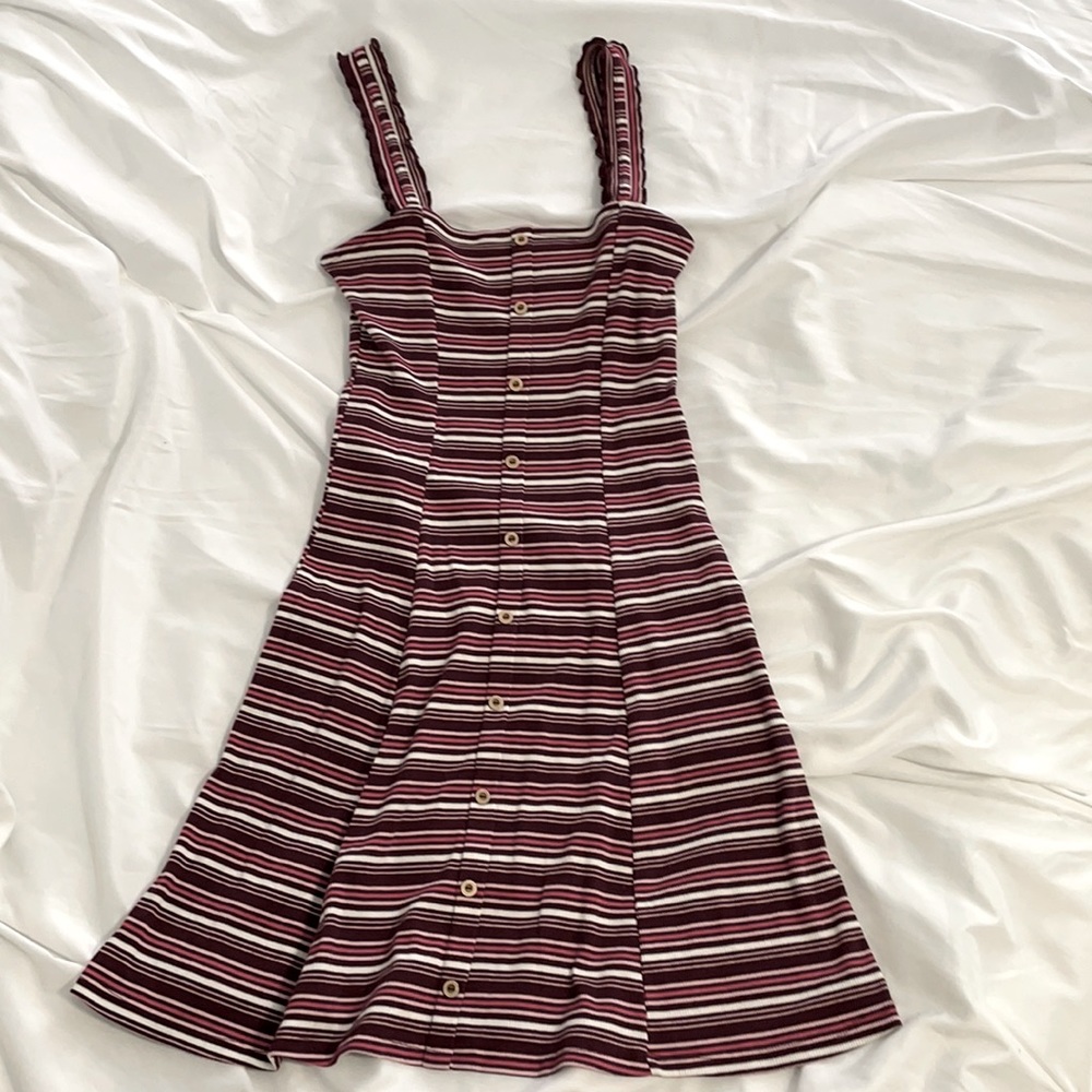 aeropostale striped button down mini dress